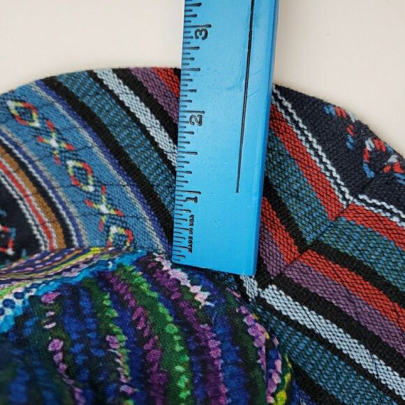 Boho Hippie Bucket Hat Cotton Blue Unisex Lightweight Beach Summer Sun Hat Nepal - Picture 12 of 14